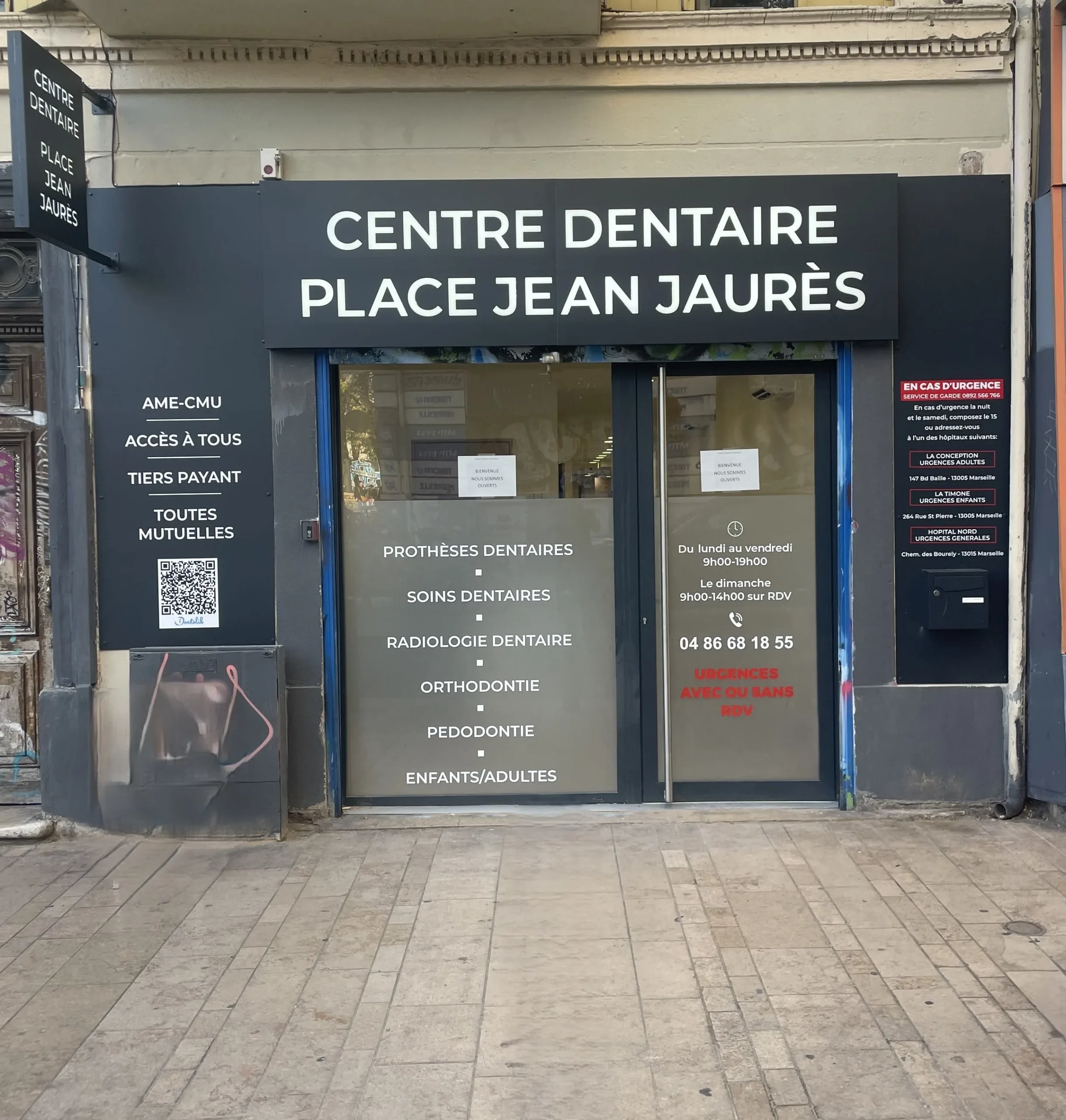 La devanture du centre dentaire Jean Jaurès