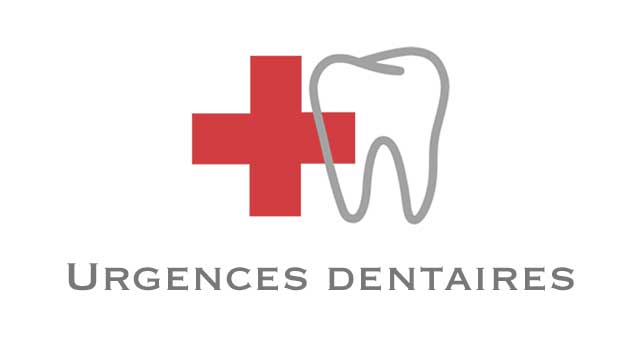 Logo avec écrit urgence dentaire en dessous